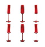 Aulica Red Beauty champagne fluiten - set van 6