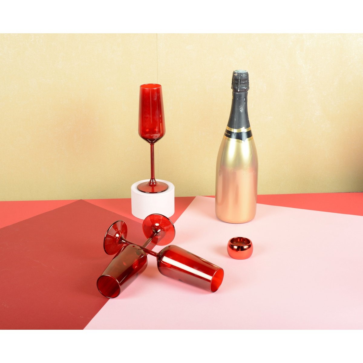 Aulica Red Beauty champagne fluiten - set van 6