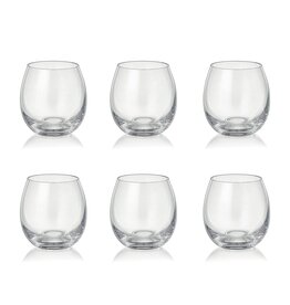 crystalex 380 ml Peony's Low Water Glazen  set van 6