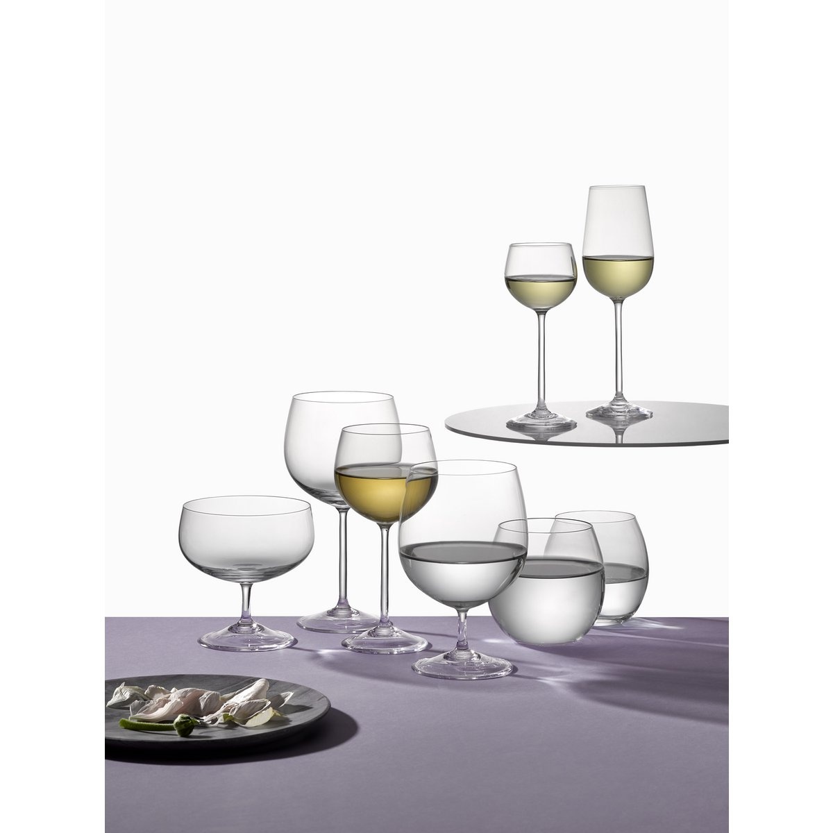 crystalex 380 ml Peony's Low Water Glazen set van 6