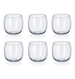 crystalex Lage waterglazen 485 ml Uni Ball  set van 6
