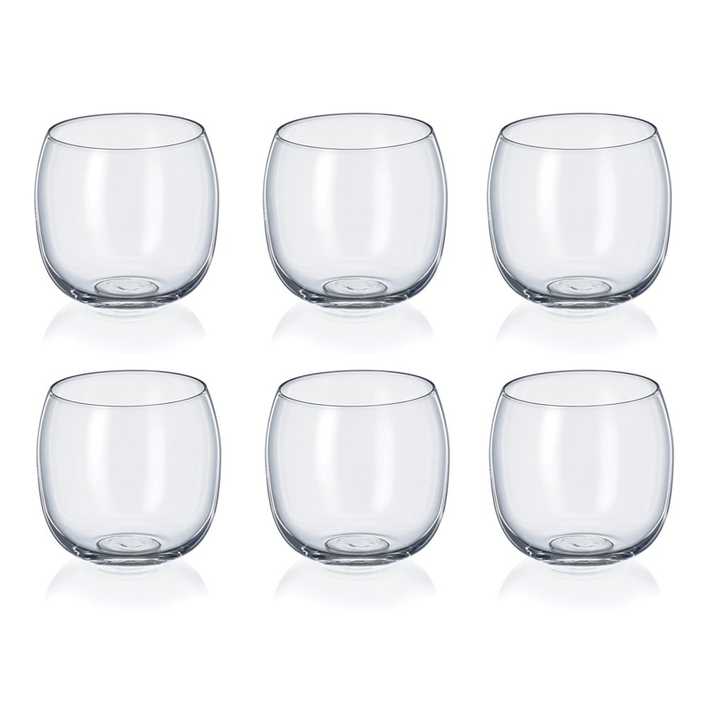 crystalex Lage waterglazen 485 ml Uni Ball  set van 6