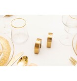 Mat vergulde waterglazen - veel van 6