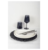 Zwarte wijnglazen - veel van 6