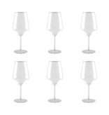 Matt Golden Wine Glazen - Set van 6