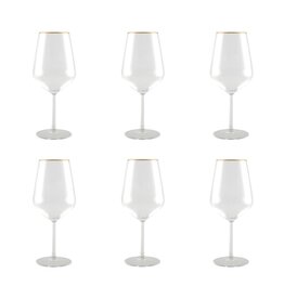 Matt Golden Wine Glazen - Set van 6