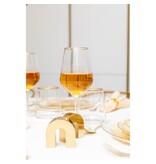 Matt Golden Wine Glazen - Set van 6
