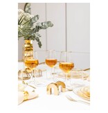 Matt Golden Wine Glazen - Set van 6