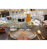 Champagne fluiten vergulde rand 210 ml - veel 6