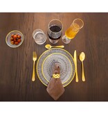 Champagne fluiten vergulde rand 210 ml - veel 6