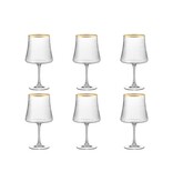 360 ml vergulde randwijn - veel van 6