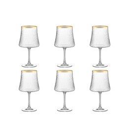 360 ml vergulde randwijn - veel van 6