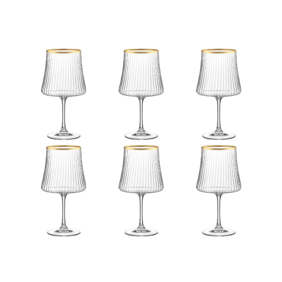 360 ml vergulde randwijn - veel van 6