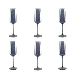 Black Champagne Flutes - Set van 6