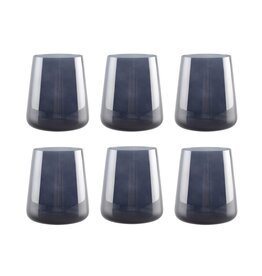 Zwarte waterglazen - veel 6