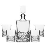 Aulica Whisky-Set Bubbles – Karaffe 850 ml + 4 Gläser (280 ml)