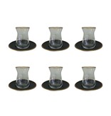 Zwarte en gouden theekopjes - veel 6