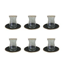 Zwarte en gouden theekopjes - veel 6