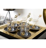 Zwarte en gouden theekopjes - veel 6