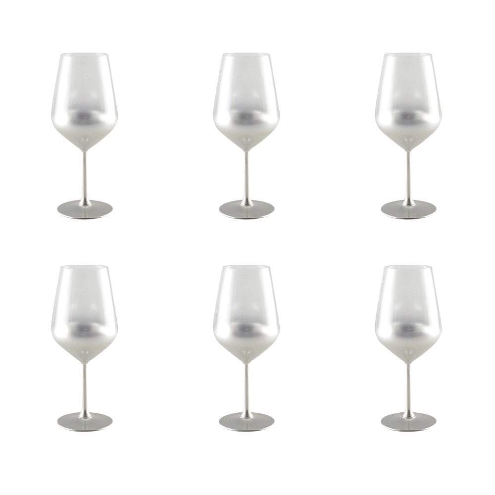 Glow zilveren wijnglazen - veel 6