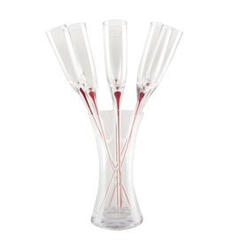 Aulica Champagne flûtes op een steel  - set  van 6 stuks