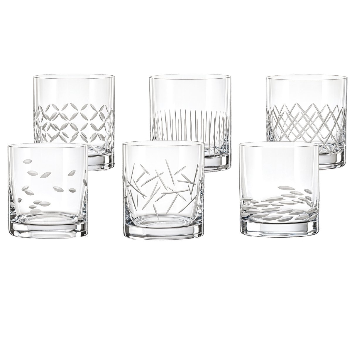 crystalex Minsk Crystal Whisky Gläser 280ml - Set mit 6 Stück