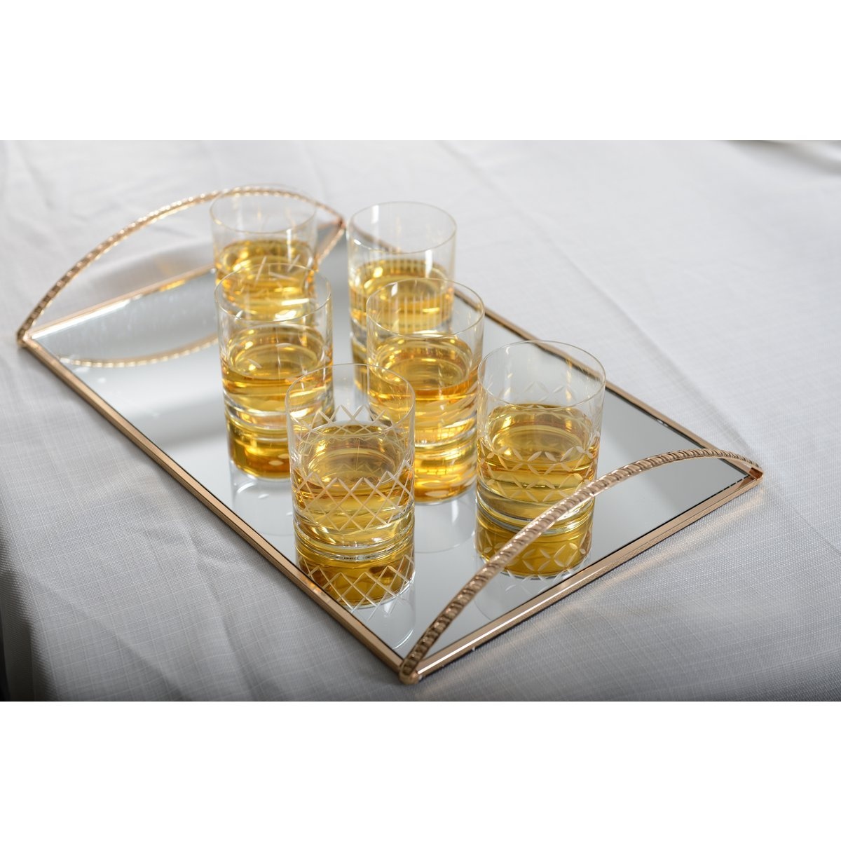 crystalex Minsk Crystal Whisky Gläser 280ml - Set mit 6 Stück