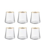 350 ml vergulde randglazen - veel 6