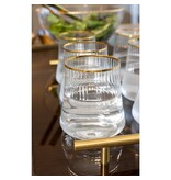 350 ml vergulde randglazen - veel 6