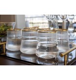 350 ml vergulde randglazen - veel 6