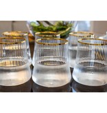 350 ml vergulde randglazen - veel 6