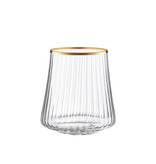 350 ml vergulde randglazen - veel 6