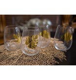 Aulica Gold Leaves Wassergläser – Set mit 4 Stück