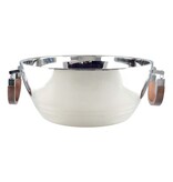 Dubbele muur champagne emmer met houten handvat 48x48x20cm