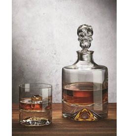Nude Glass Nude Glass – Totenkopf Whiskeyset Shadow – Karaffe 1,25 L + 2 Gläser