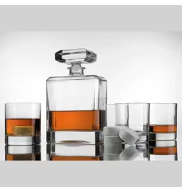 Godinger Chateau 9-Delig Whisky Karaf + 4 Glazen + 4 Whiskystenen