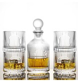 Aulica Stripes Whisky Glazen Set – 1 Karaf 600 ml & 4 Glazen 330 ml