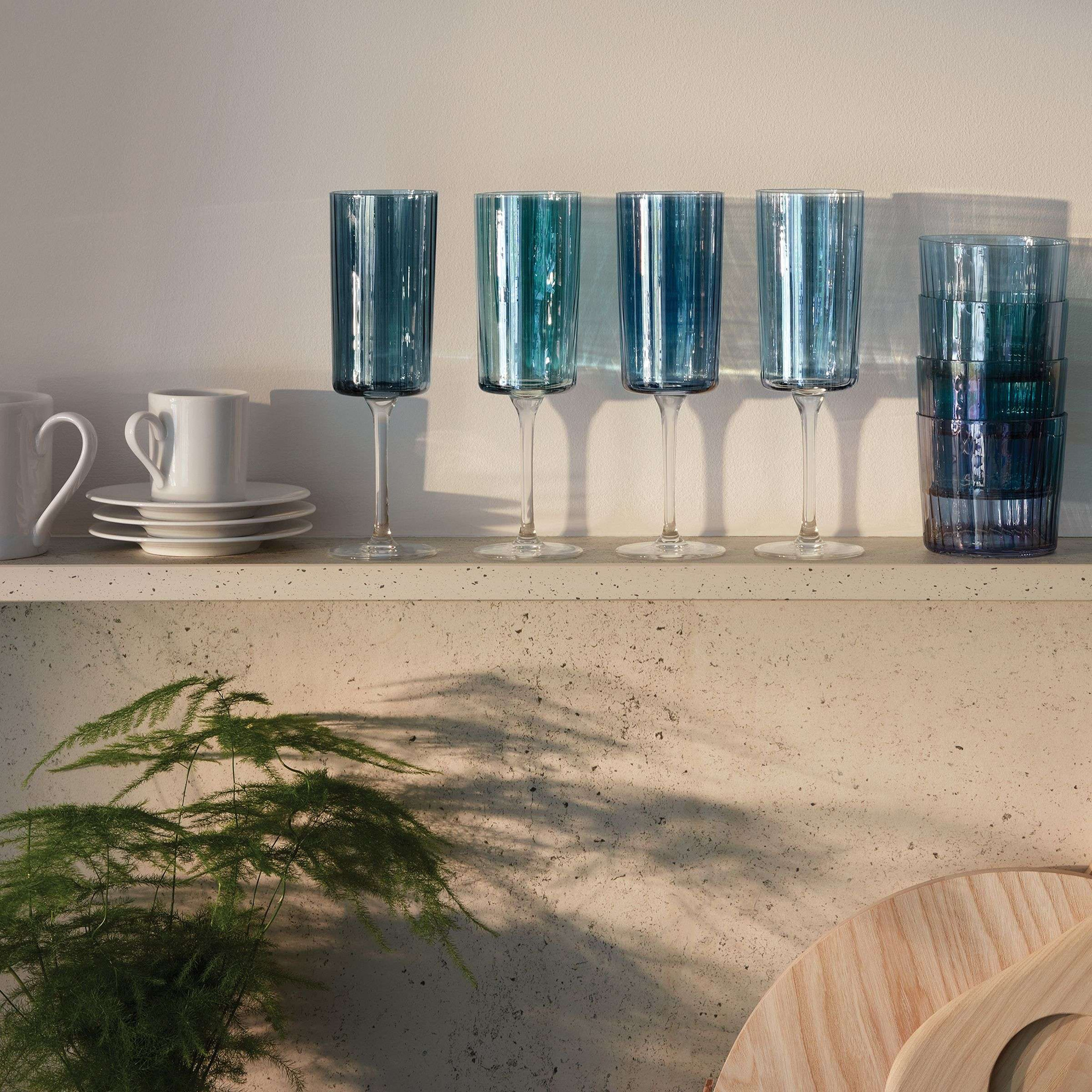 L.S.A. Gems Champagne Flute 210 ml Set van 4 Stuks