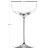 Zwiesel Glas Zwiesel Glas Tone Cocktailcoupe/Champagneschaal groot met MP 88 - 0.246Ltr - 4 glazen