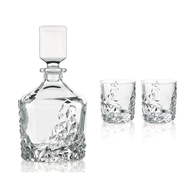 Nachtmann Nachtmann Sculpture Whiskyset – Kristalglas Karaf 750 ml met 2 Whiskyglazen 365 ml