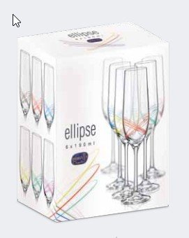 Crystalex Elipse champagneglazen 190ml