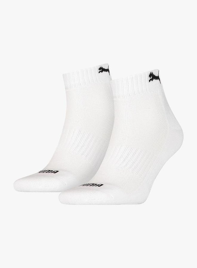 Puma Cushioned Quarter Socken - 2er Pack - Weiß