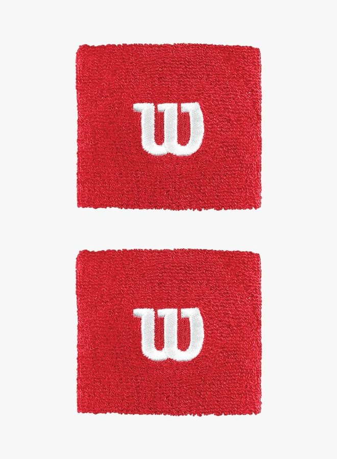 Wilson 'W' Schweißband - 2er Pack - Rot