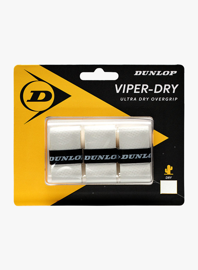 Dunlop Viper Dry Overgrip - 3er Pack - Weiß