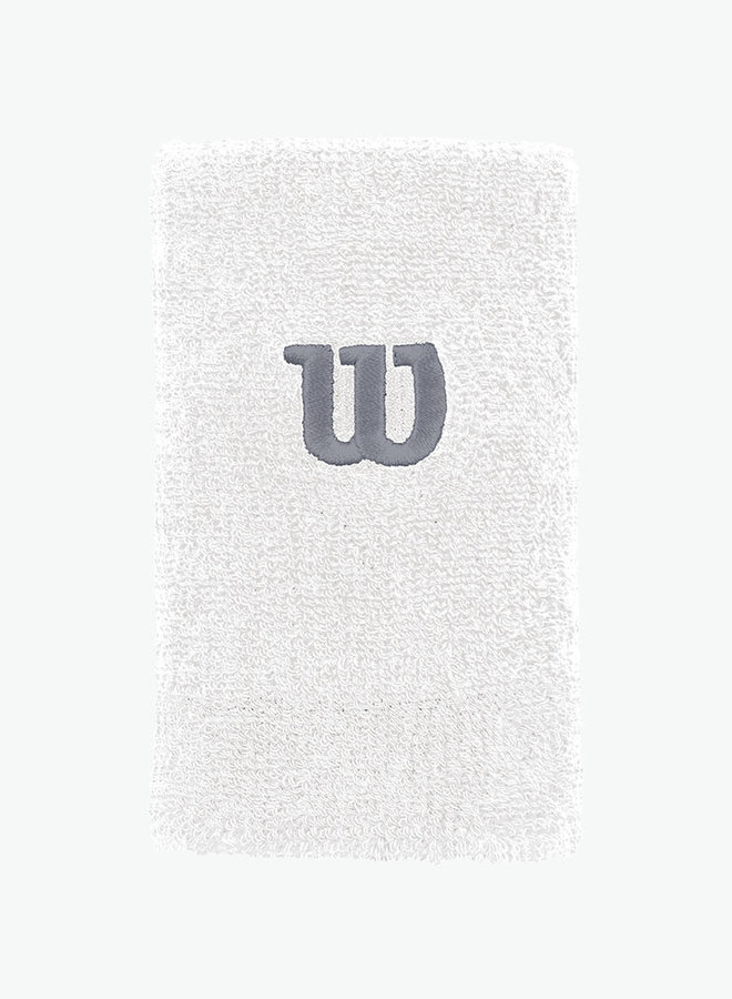 Wilson Extra Wide 'W' Schweißband - 2er Pack - Weiß
