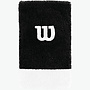 Wilson Extra Wide 'W' Schweißband - 2er Pack - Schwarz / Weiß
