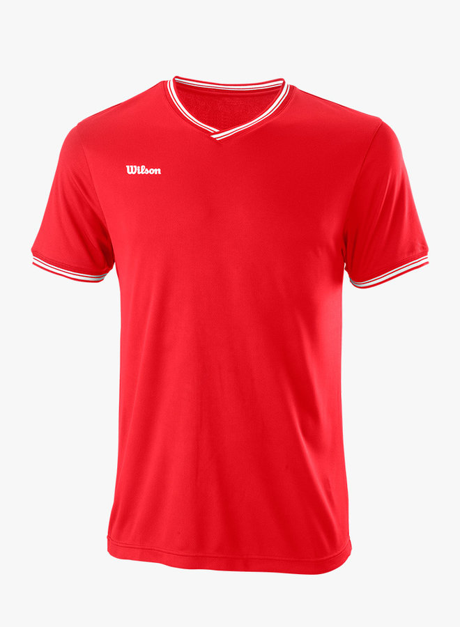 Wilson Team II High V-Neck Shirt - Rot