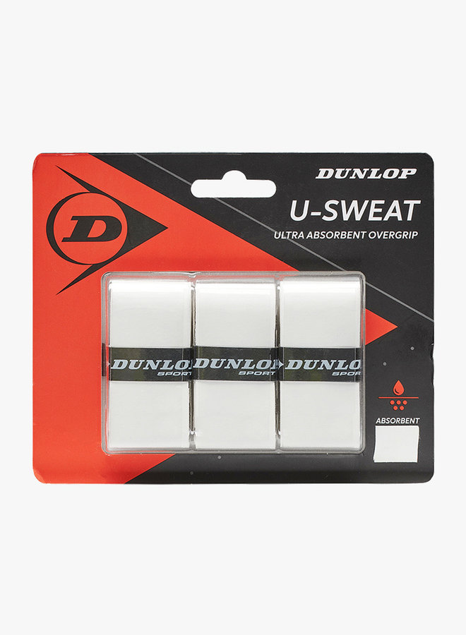 Dunlop U-Sweat Overgrip - 3er Pack - Weiß