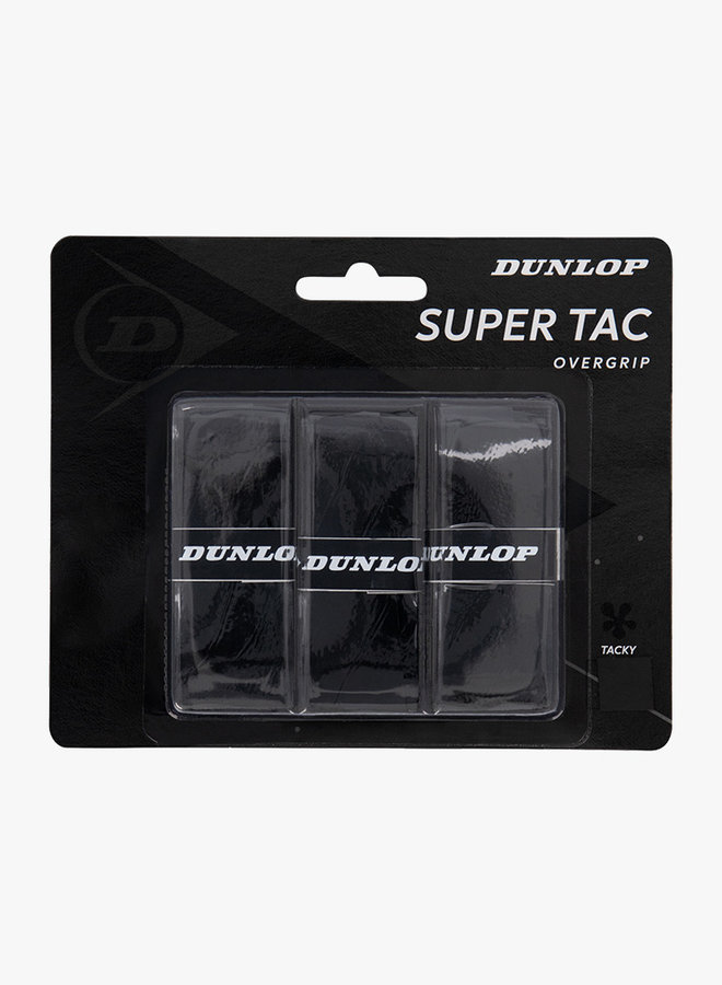 Dunlop Super Tac Overgrip -3er Pack - Schwarz