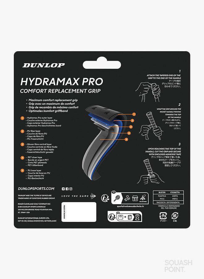 Dunlop Hydramax Pro Basisgriffband - 2er Pack - Weiß